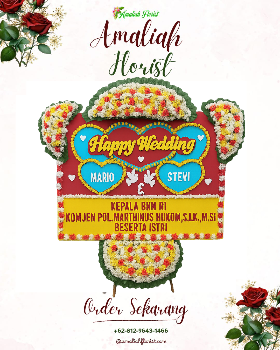 Papan Bunga Pernikahan Banyuglugur